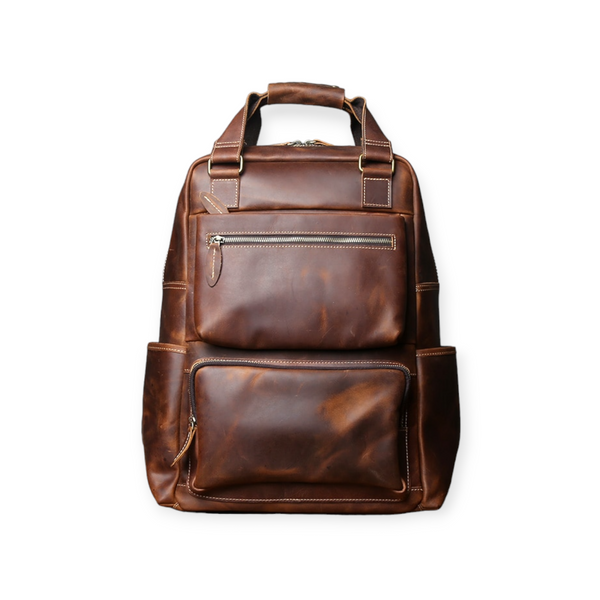 Top Layer Leather Backpack